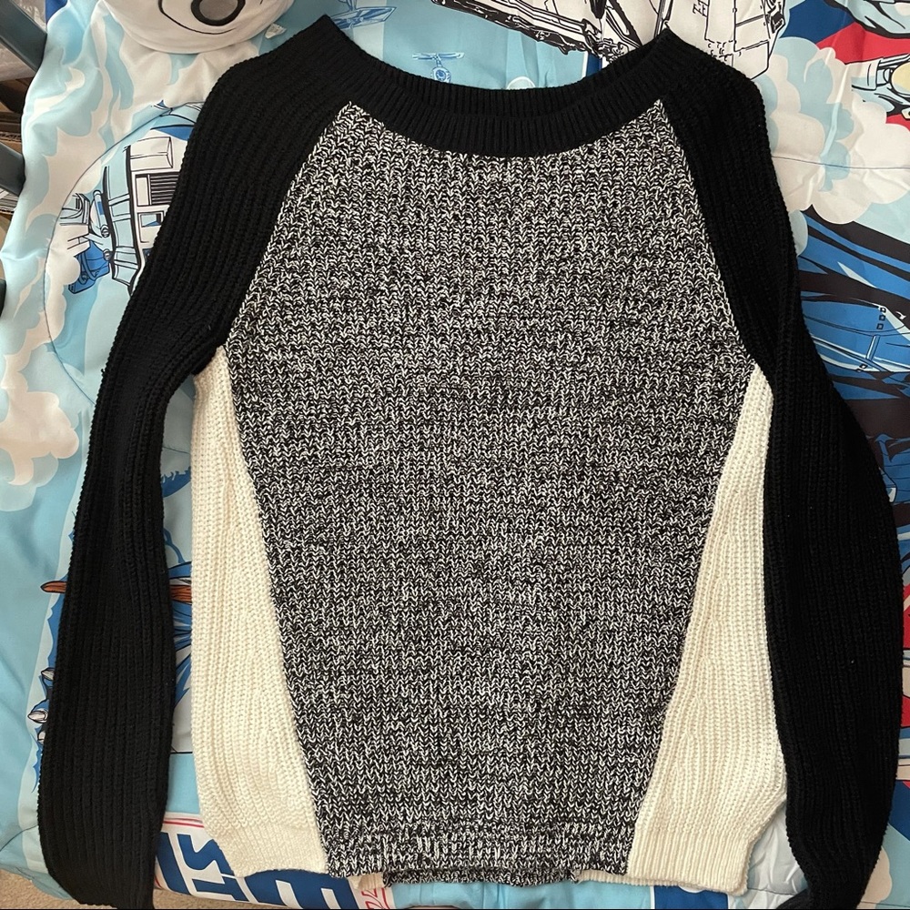 Express Color Block Sweater Small - image 4